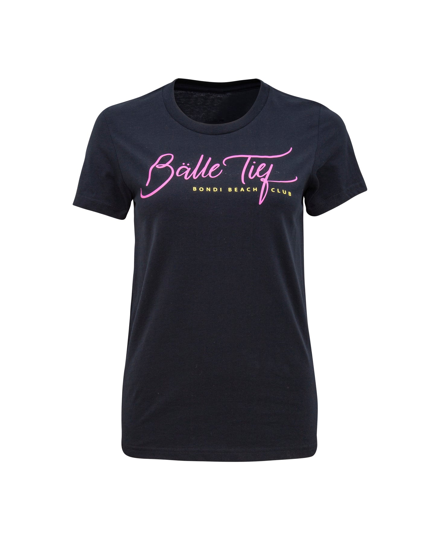 BÄLLE TIEF BONDI LADIES MIAMI SCRIPT PRINT T SHIRT | LIMITED EDITION