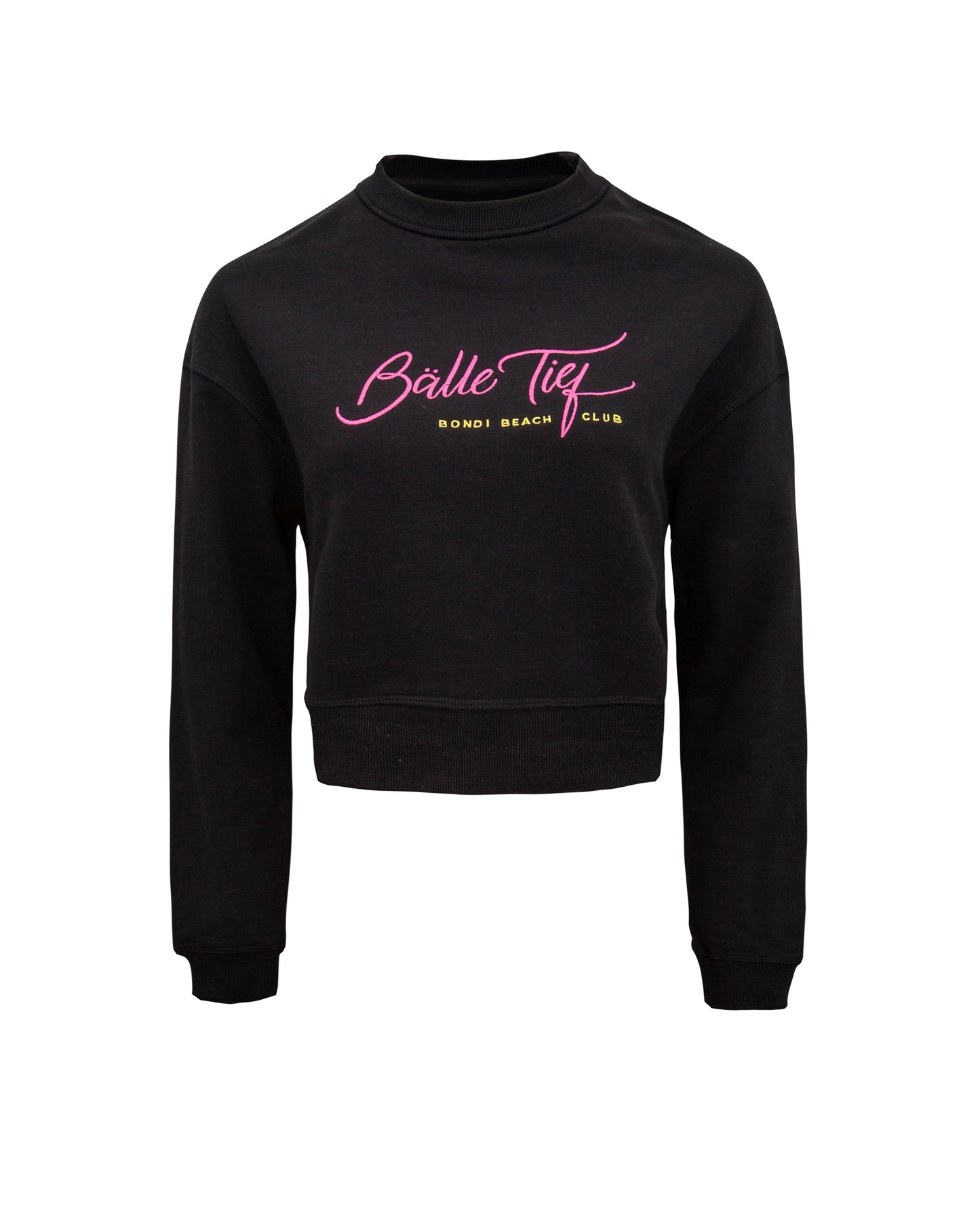 BÄLLE TIEF BONDI LADIES SCRIPT CROP SWEATER | LIMITED EDITION