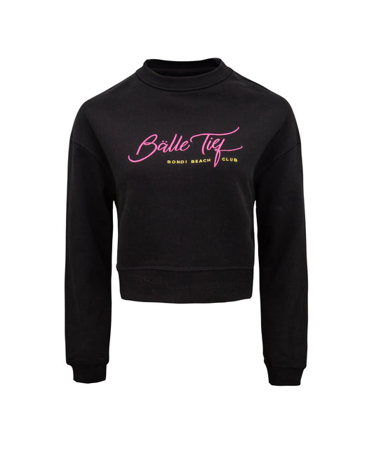 BÄLLE TIEF BONDI LADIES SCRIPT CROP SWEATER | LIMITED EDITION